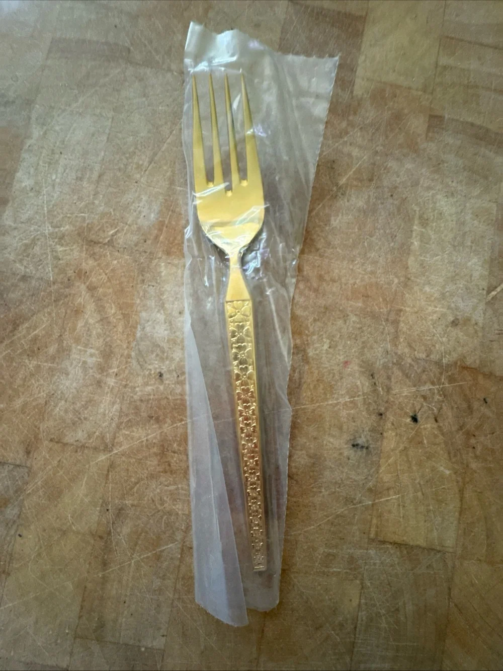 Vintage Hanford Forge Trocadero Gold Plated Stainless Flatware 50 Pieces